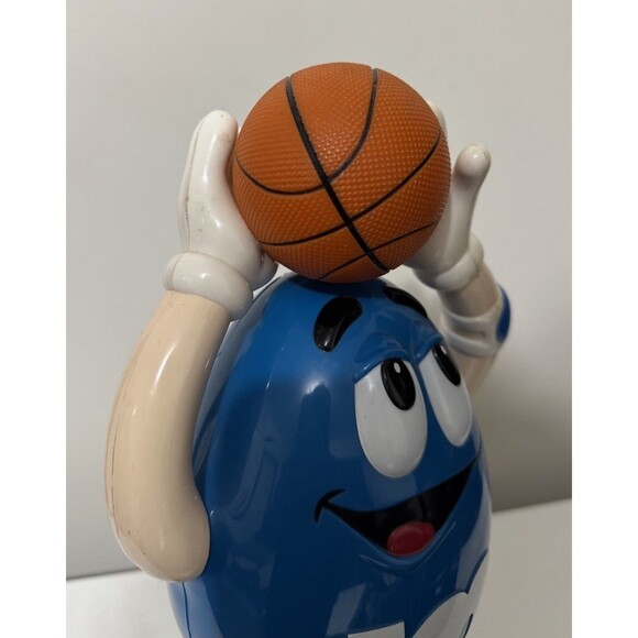 M&Ms Candy Dispenser Blue Basketball Player Vintage Rare 34cm Mars Inc - Picture 3 of 5